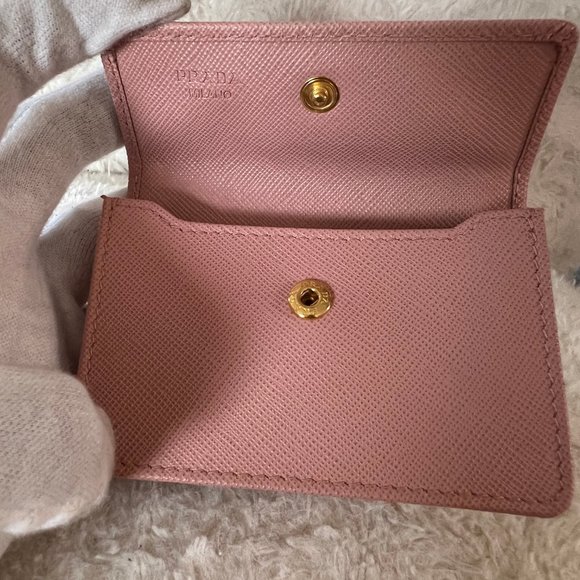 PRADA Saffiano Leather Card Case Wallet - Picture 9 of 10